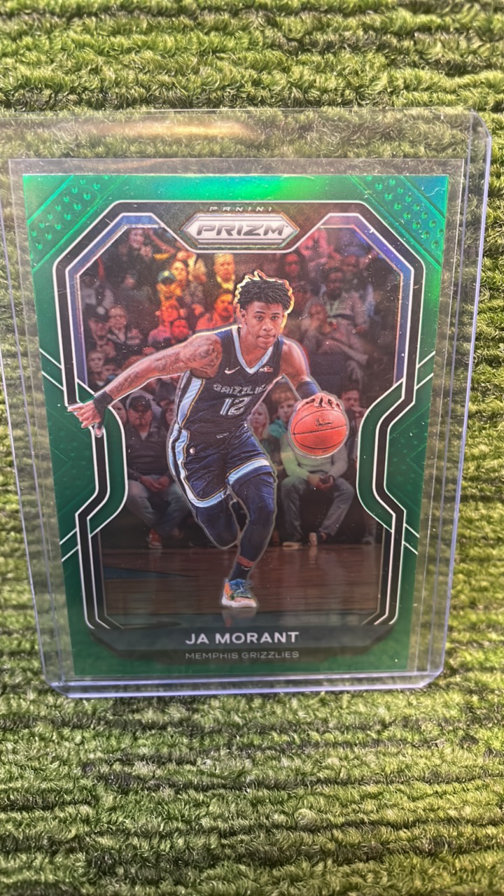 lot 237G image: 2021 Panini PRIZM  Ja Morant Green parallel Memphis grizzlies